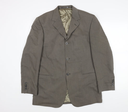 Tom English Mens Brown Polyester Jacket Suit Jacket Size 42 Regular