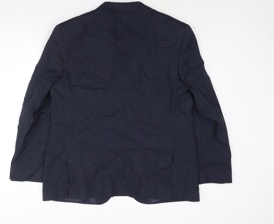 Marks and Spencer Mens Blue Polyester Jacket Suit Jacket Size 44 Regular
