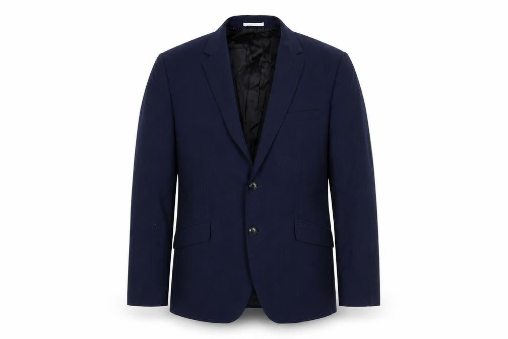 John Lewis Mens Blue Wool Jacket Suit Jacket Size 38 Regular