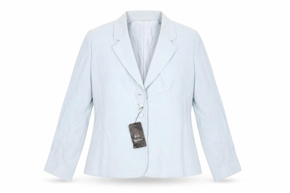 Tom Bowker Womens Blue Jacket Size L Button - Beading Mesh Detail Estimated Size