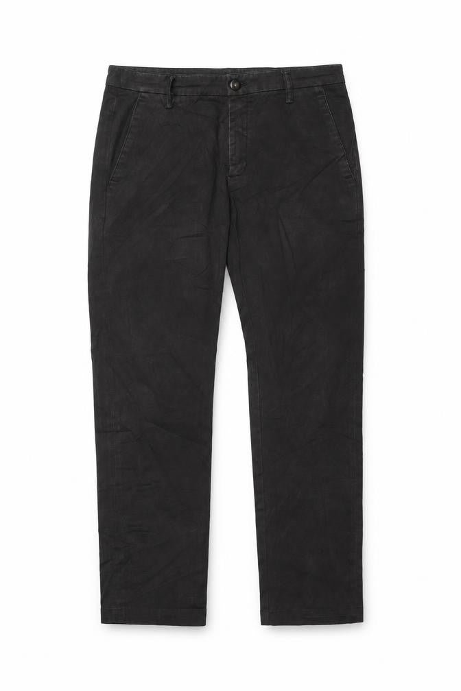 Department 5 Mens Black Cotton Chino Trousers Size 30 in L25 in Regular Zip