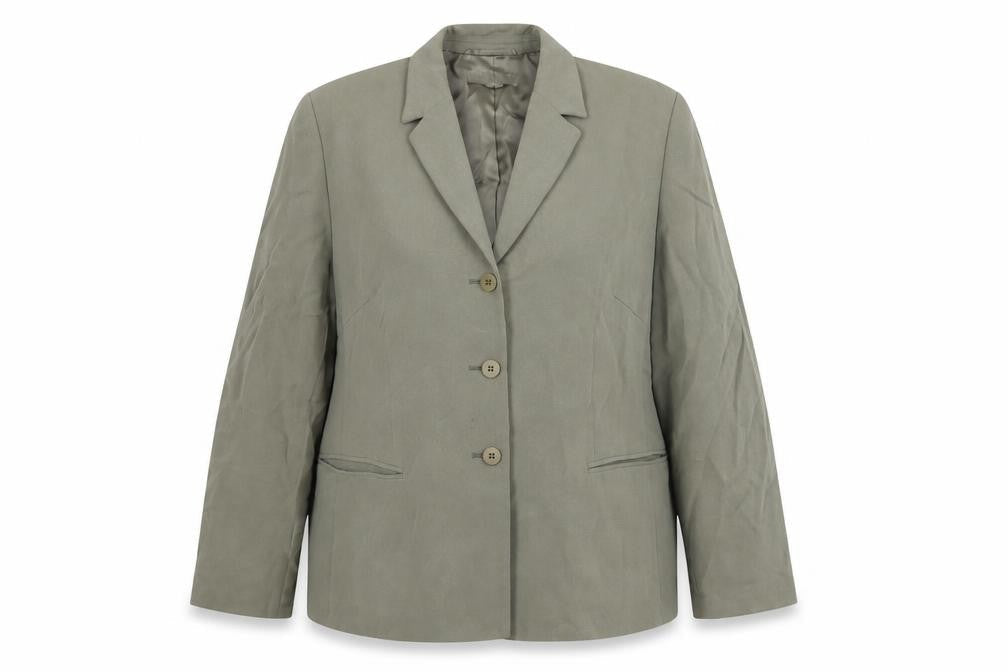 Planet Womens Grey Silk Jacket Suit Jacket Size 16