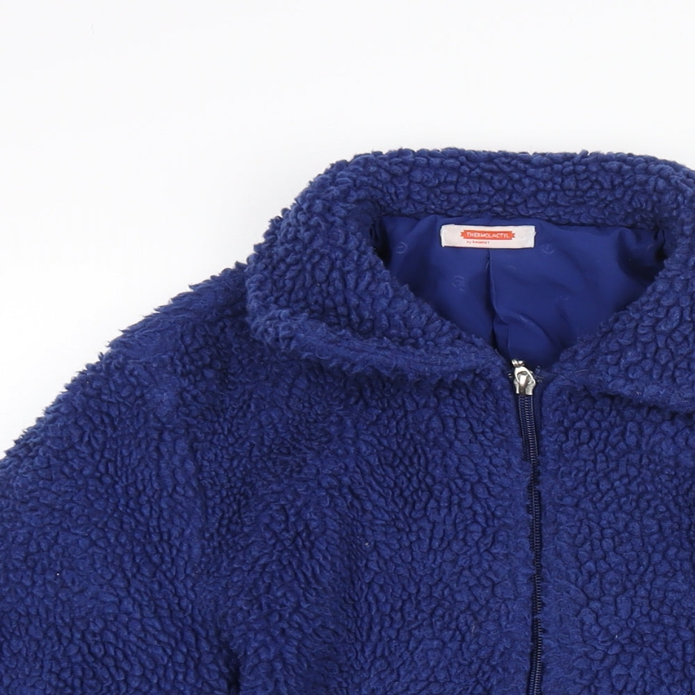 Damart Womens Blue Jacket Size 10 Zip - Size 10-12