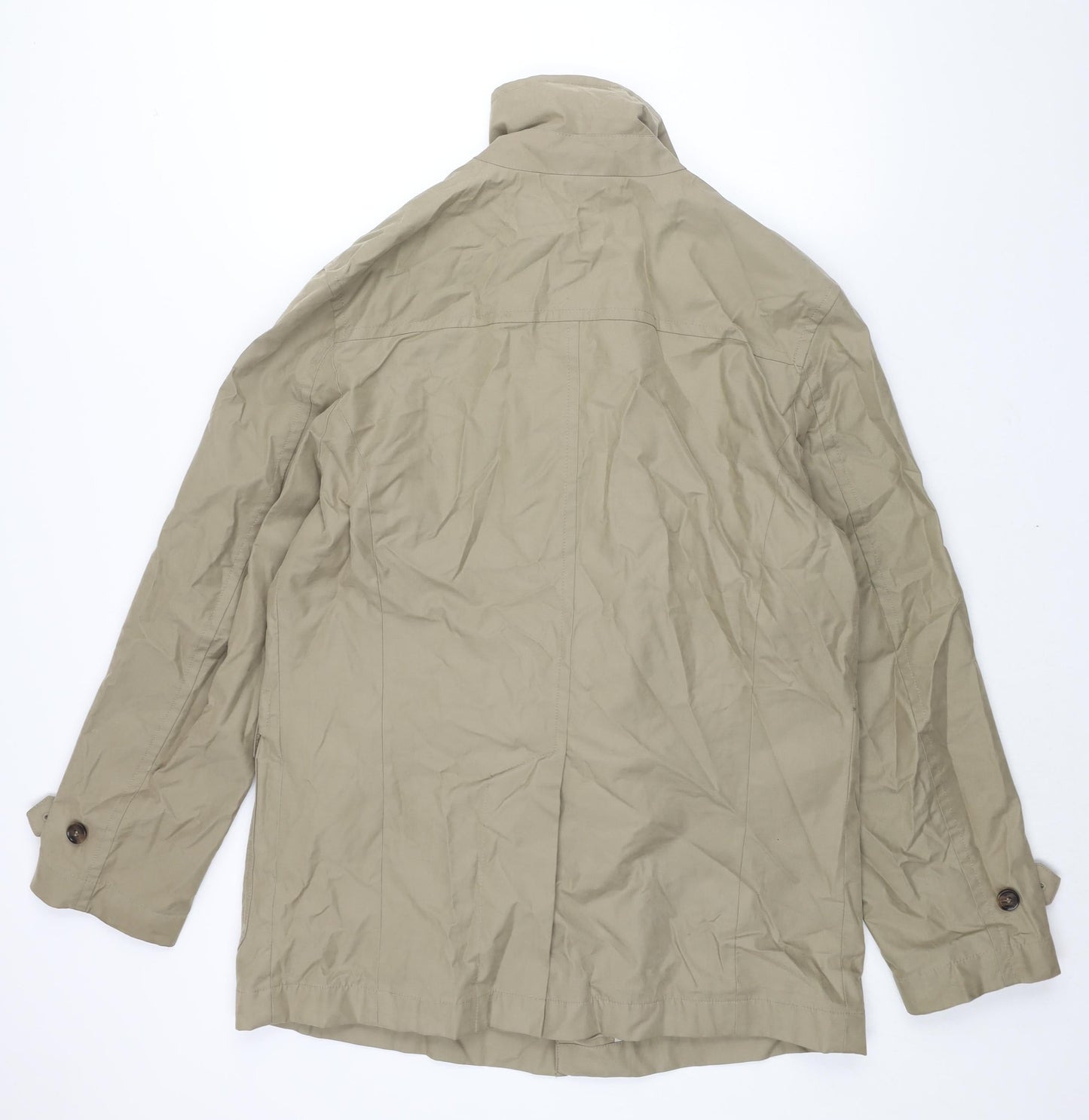 Marks and Spencer Mens Beige Jacket Size M Zip - Buckle Collar