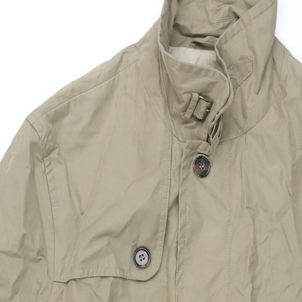 Marks and Spencer Mens Beige Jacket Size M Zip - Buckle Collar