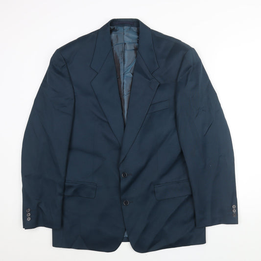 REMUS Mens Blue Polyester Jacket Suit Jacket Size 40 Regular