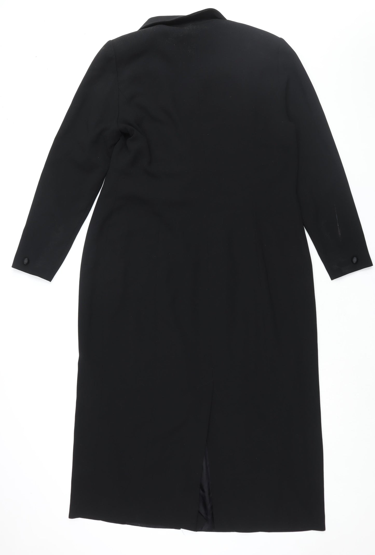 NEXT Womens Black Jacket Size 16 Button - Satin Lapel
