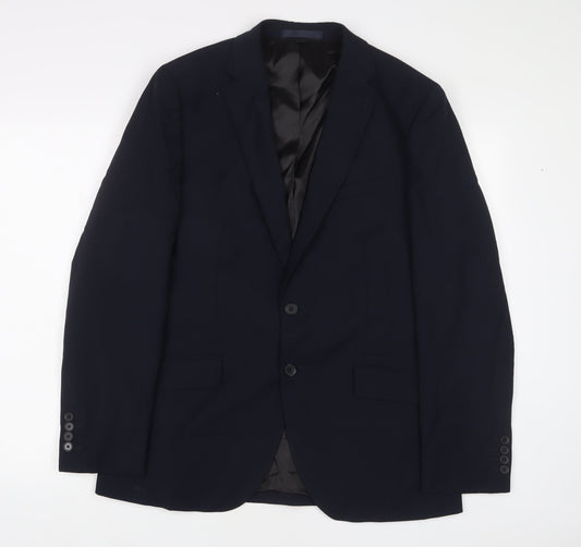 Autograph Mens Blue Wool Jacket Suit Jacket Size 40 Regular - Inside pockets