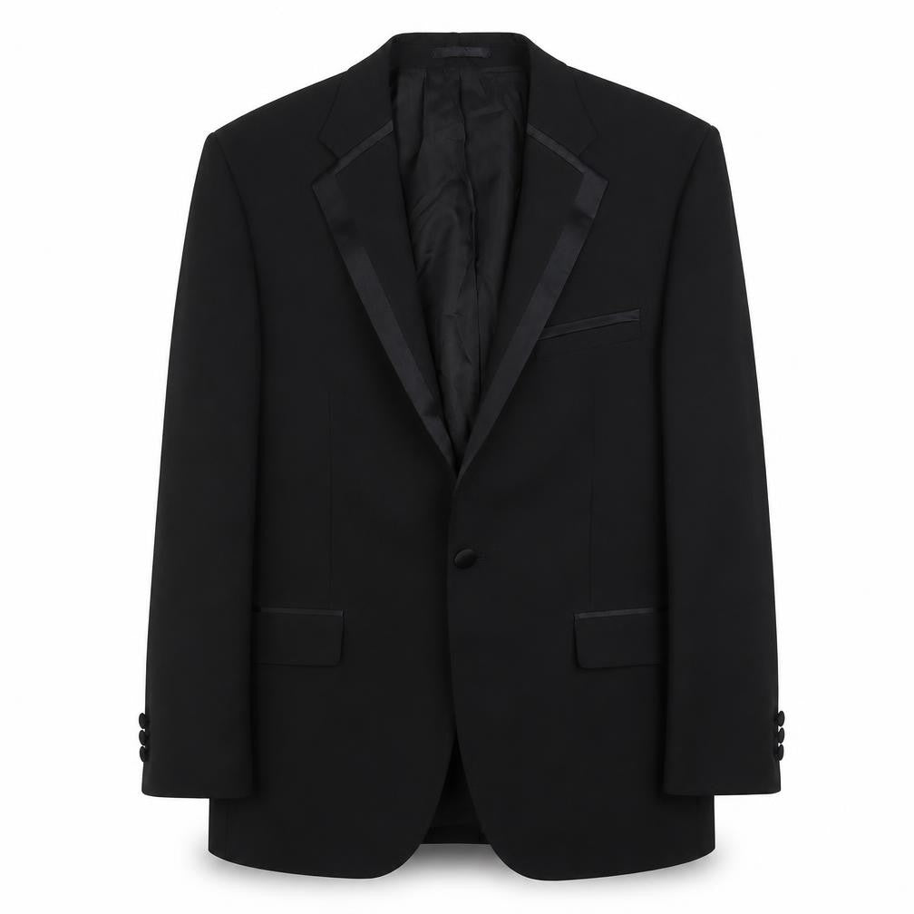issimo Mens Black Wool Jacket Suit Jacket Size 42 Regular