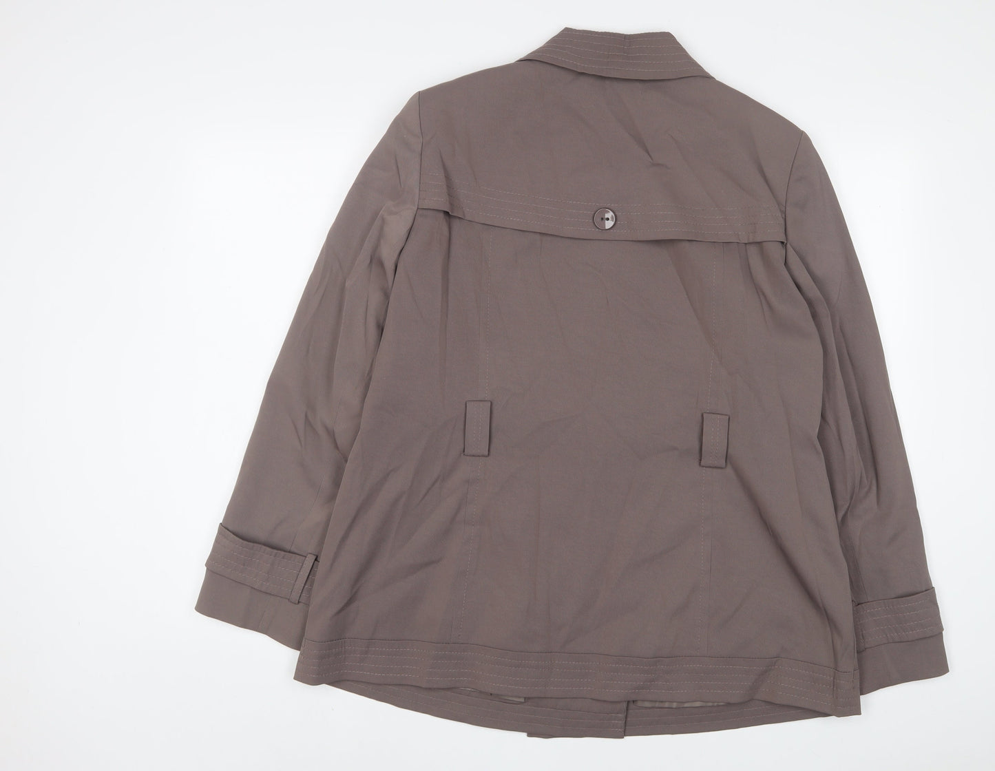Dorothy Perkins Womens Brown Jacket Size 18 Button