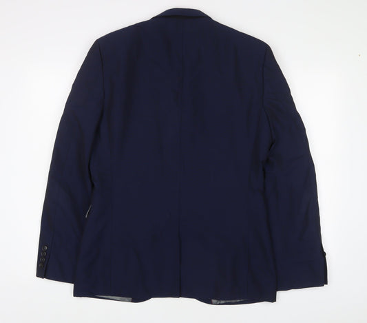 NEXT Mens Blue Wool Jacket Suit Jacket Size 40 Regular