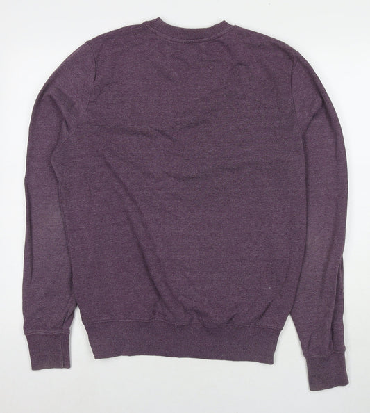 River Island Mens Purple Cotton Pullover Hoodie Size M
