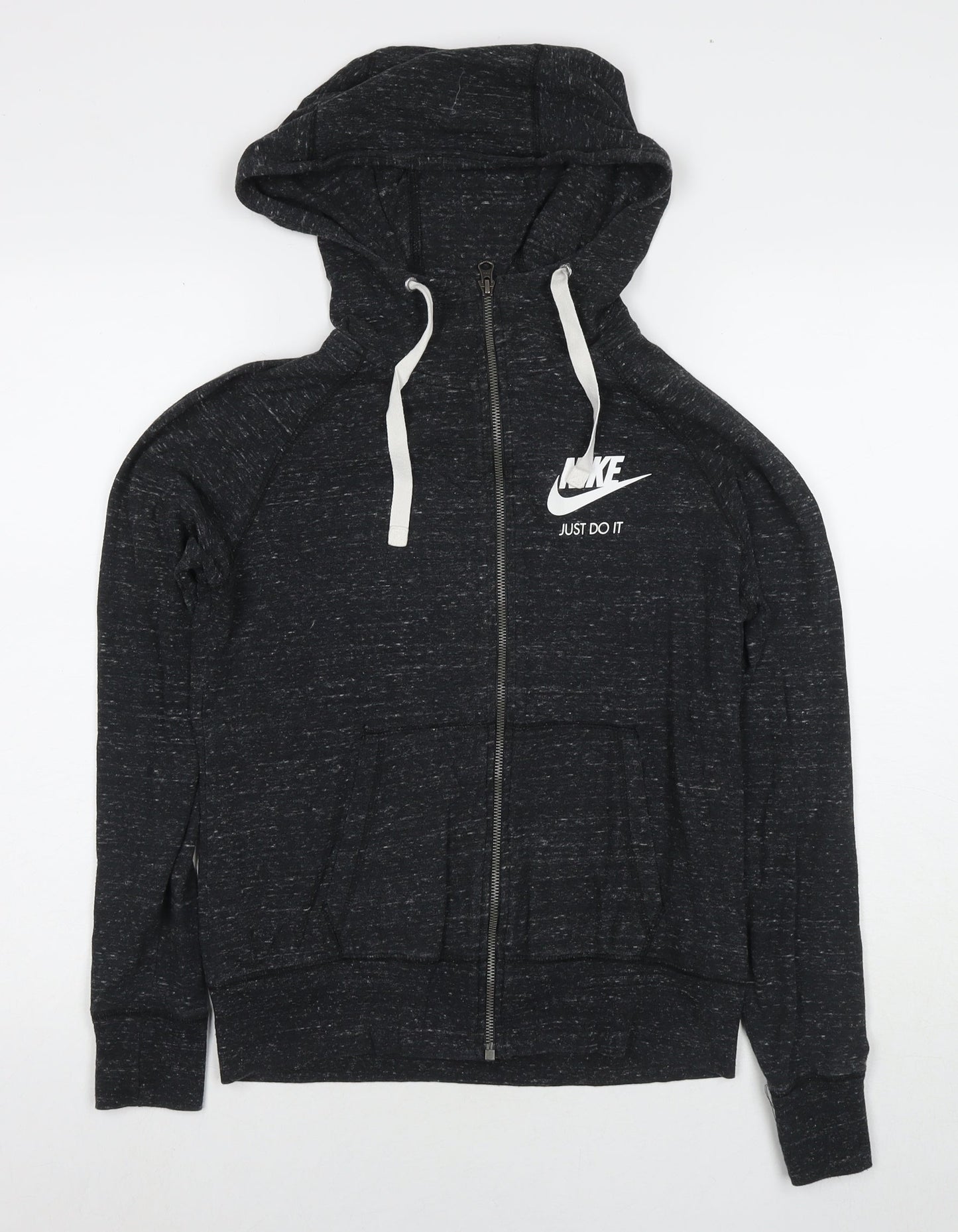 Marks and Spencer Womens Black Cotton Full Zip Hoodie Size S Pullover