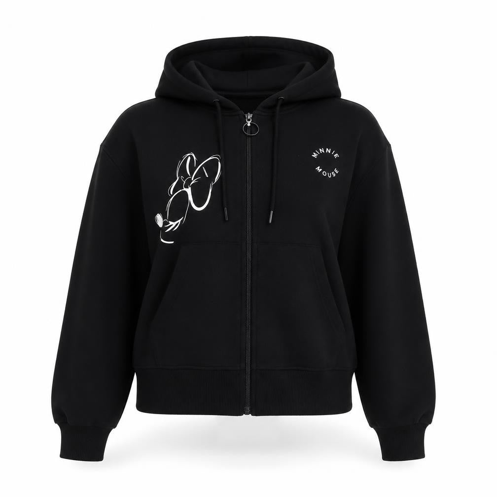 Womens UK S Regular Disney Black Pullover Hoodie