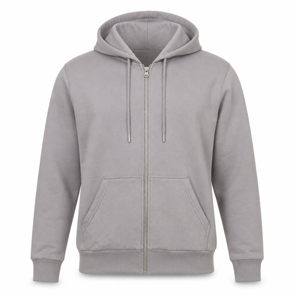 H&M Mens Beige Cotton Full Zip Hoodie Size S