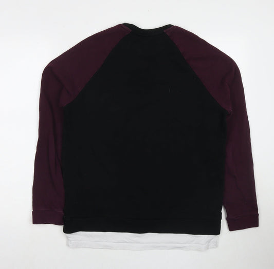 ASOS Mens Black Cotton Pullover Sweatshirt Size M