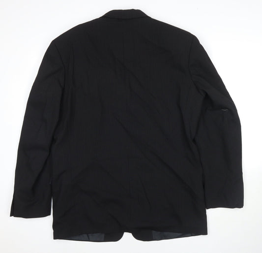 Ciro Citterio Mens Black Wool Jacket Suit Jacket Size 40 Regular