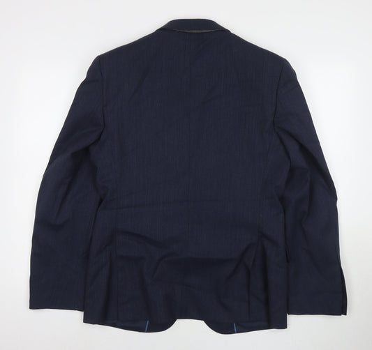 Marks and Spencer Mens Blue Wool Jacket Suit Jacket Size 38 Regular