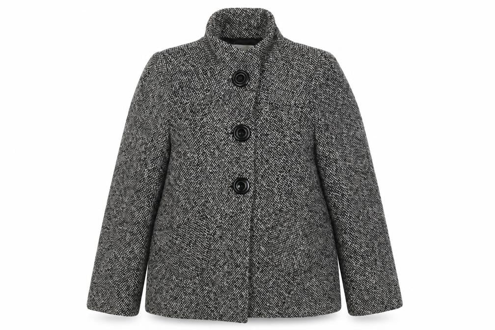 Womens UK Size 12  Lakeland Black Wool Coat
