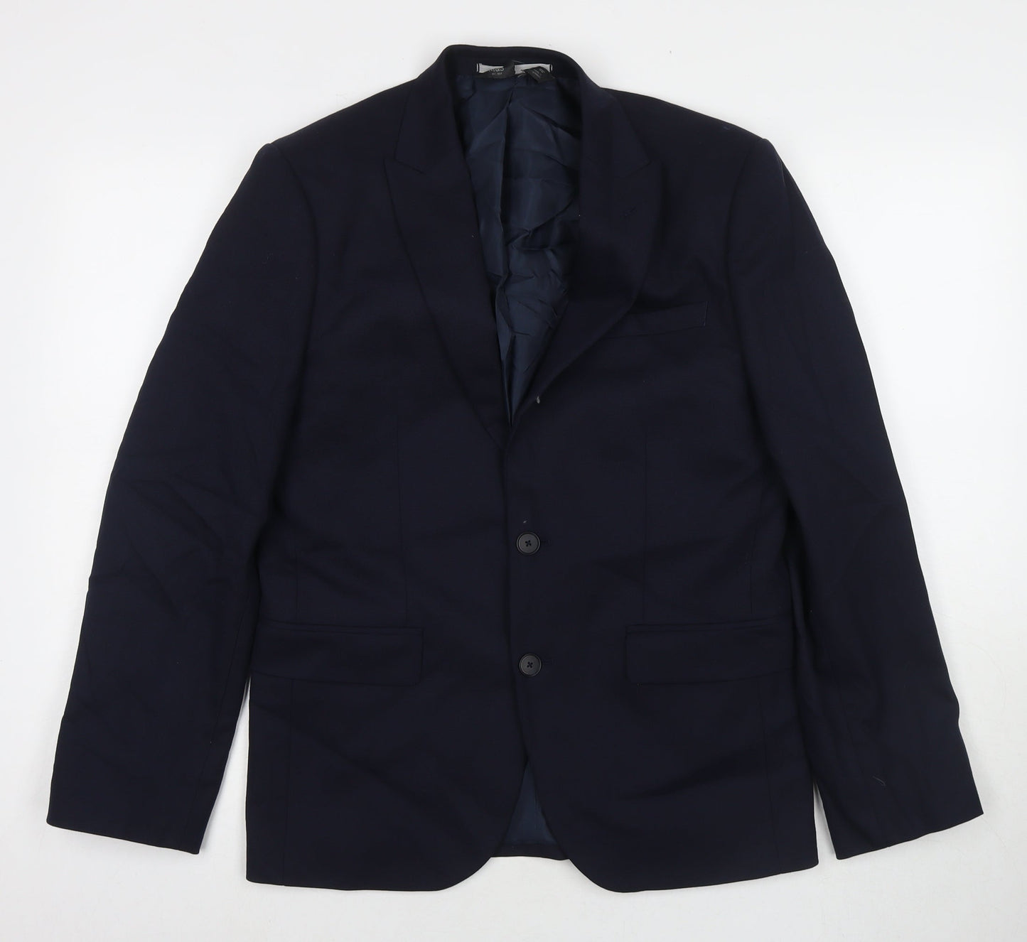 Marks and Spencer Mens Blue Wool Jacket Suit Jacket Size 38 Regular