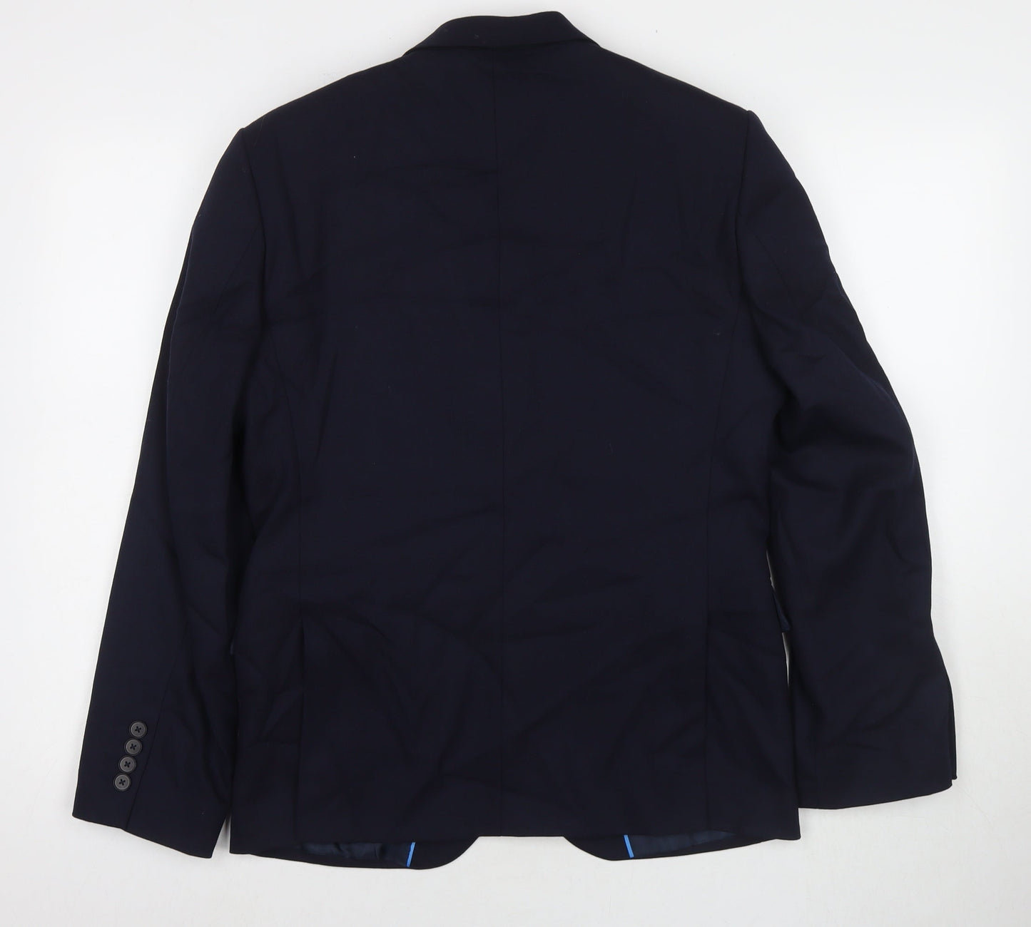 Marks and Spencer Mens Blue Wool Jacket Suit Jacket Size 38 Regular