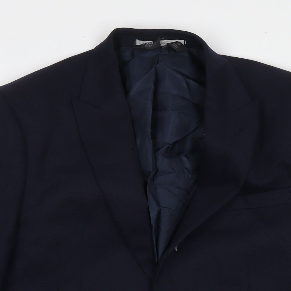 Marks and Spencer Mens Blue Wool Jacket Suit Jacket Size 38 Regular
