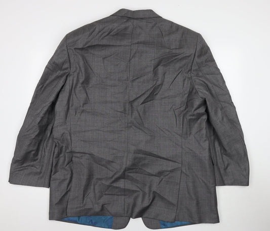 Vitale Mens Grey Wool Jacket Suit Jacket Size 40 Regular
