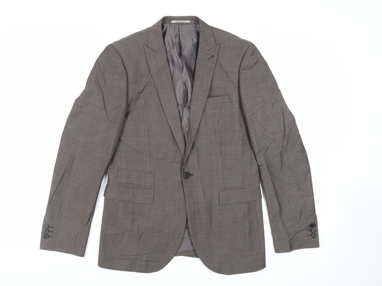 NEXT Mens Brown Wool Jacket Suit Jacket Size 38 Regular