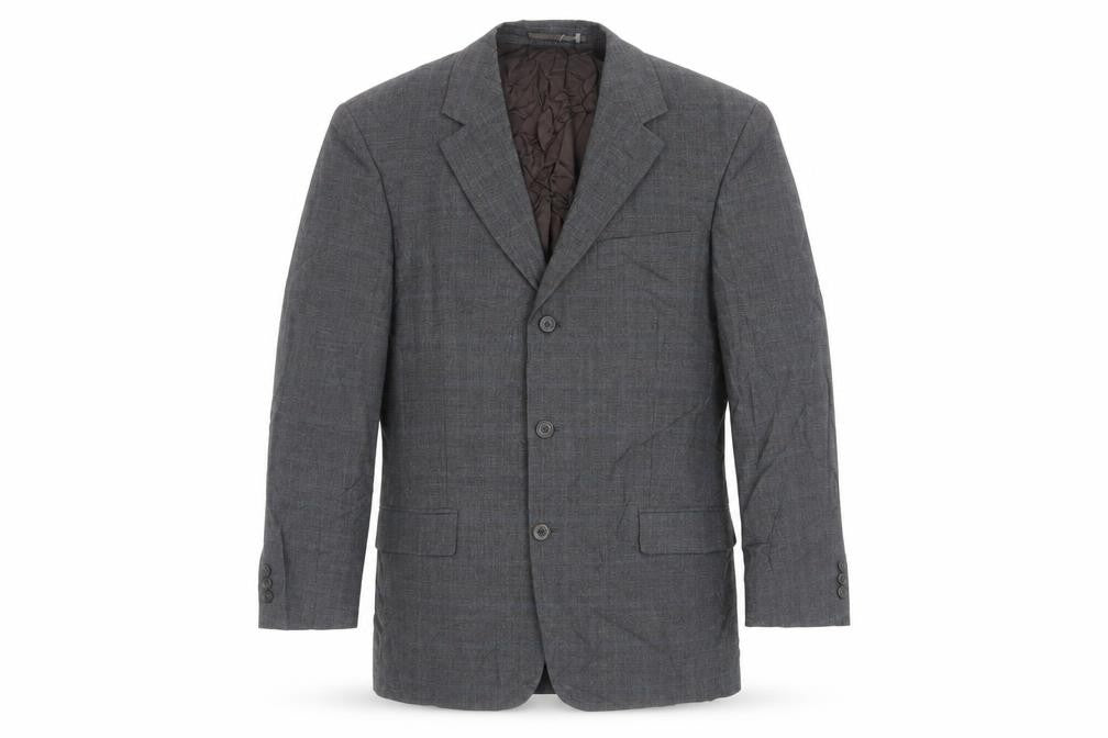Woodhouse Mens Grey Plaid Wool Jacket Suit Jacket Size 40 Regular