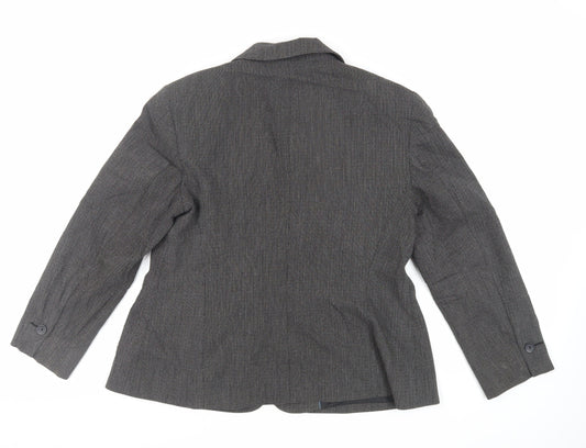 NEXT Womens Grey Jacket Blazer Size 16 Button