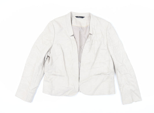 Bonmarché Womens Beige Jacket Blazer Size 14 - Open