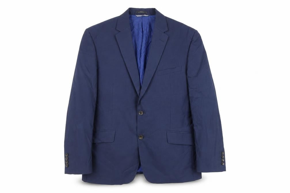 Marks and Spencer Mens Blue Polyester Jacket Suit Jacket Size 42 Regular