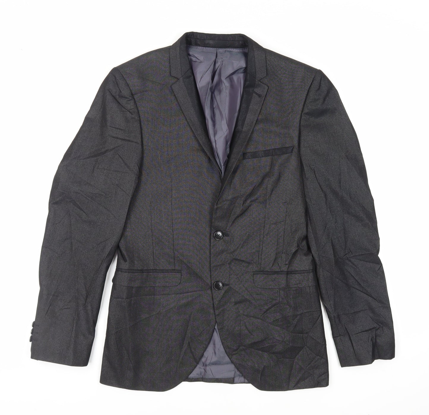 NEXT Mens Black Polyester Jacket Suit Jacket Size 36 Regular