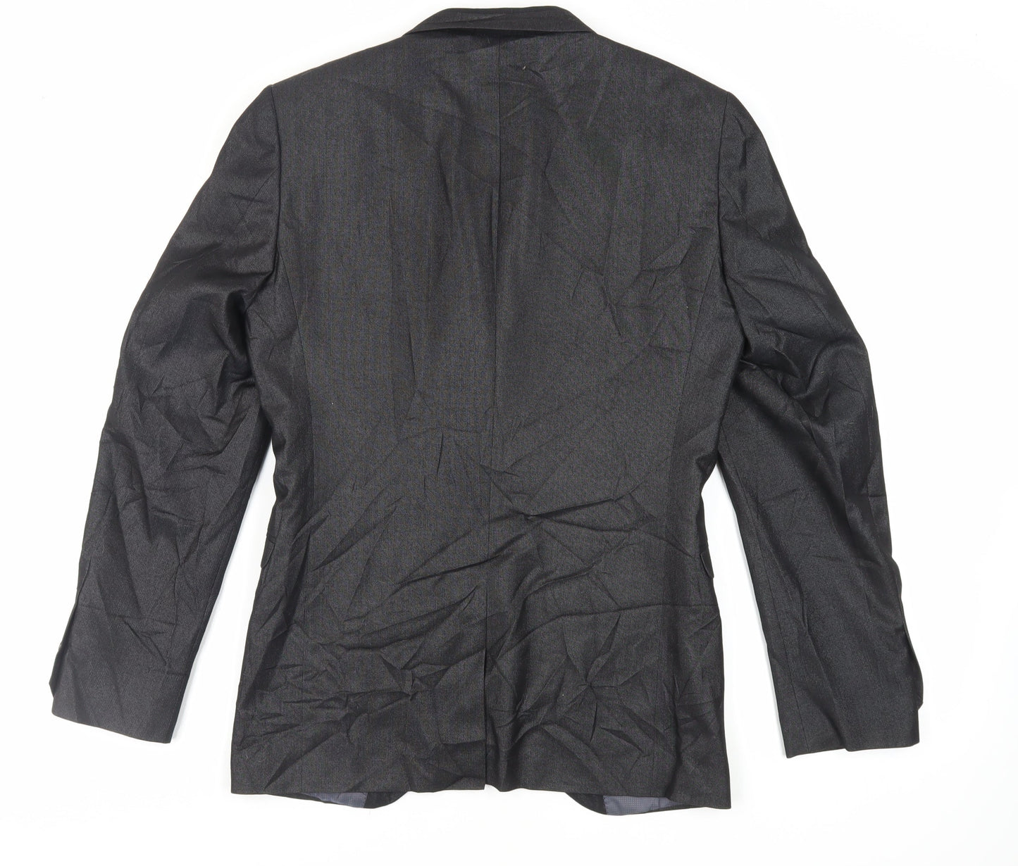 NEXT Mens Black Polyester Jacket Suit Jacket Size 36 Regular