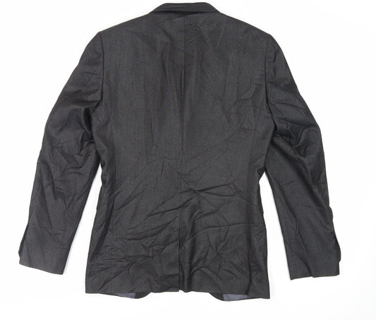 NEXT Mens Black Polyester Jacket Suit Jacket Size 36 Regular