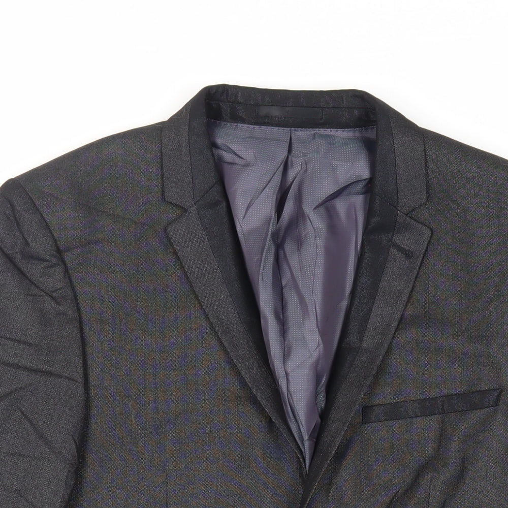 NEXT Mens Black Polyester Jacket Suit Jacket Size 36 Regular