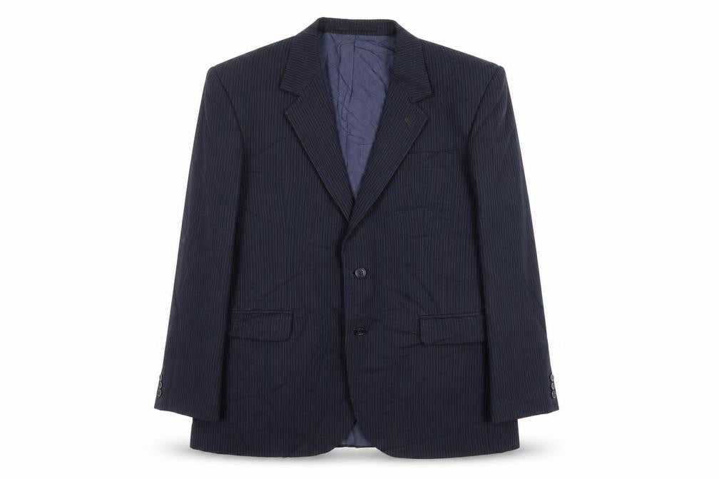Skopes Mens Blue Striped Wool Jacket Suit Jacket Size 42 Regular