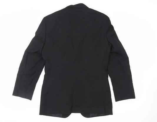 Marks and Spencer Mens Black Polyester Tuxedo Suit Jacket Size 36 Regular