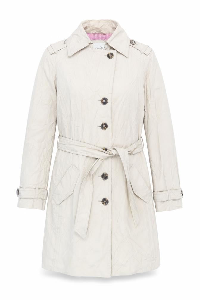 ESPRIT Womens Beige Trench Coat Coat Size 14 Button - Belted