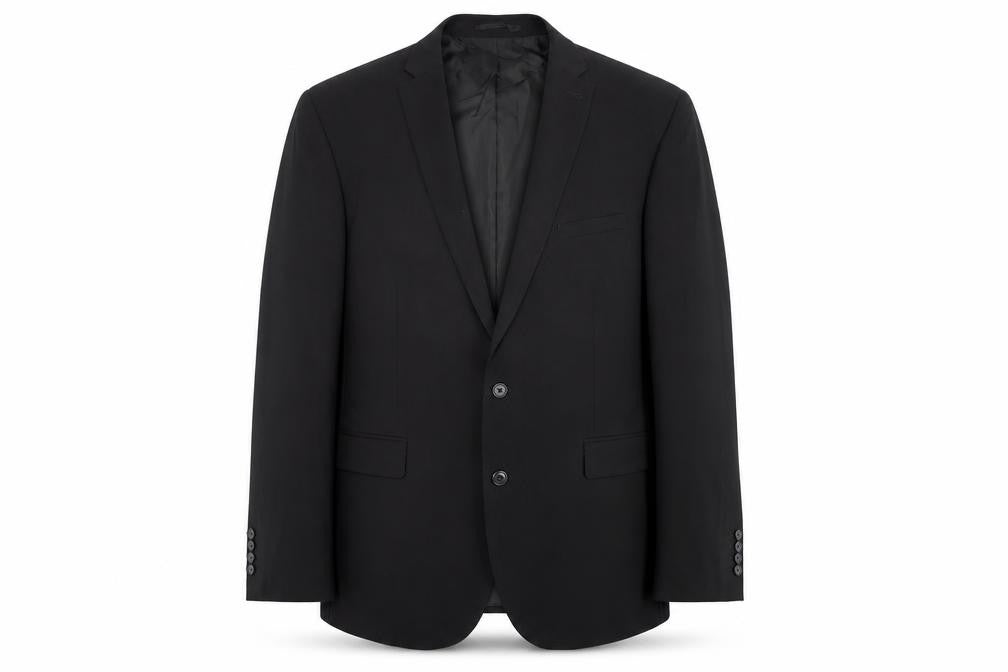 Mens 46 Chest Regular Fellini Black Two-Button