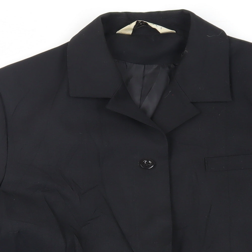 Modern Classics Womens Black Jacket Blazer Size 12 Button - Vintage