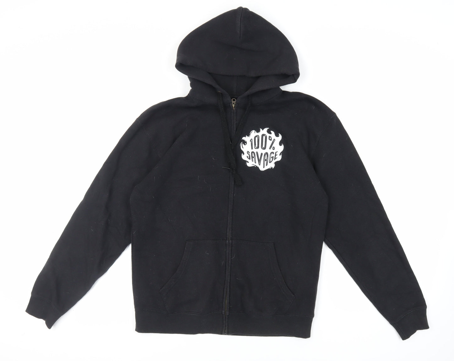 Disney Womens Black Cotton Full Zip Hoodie Size M Zip - The Lion King