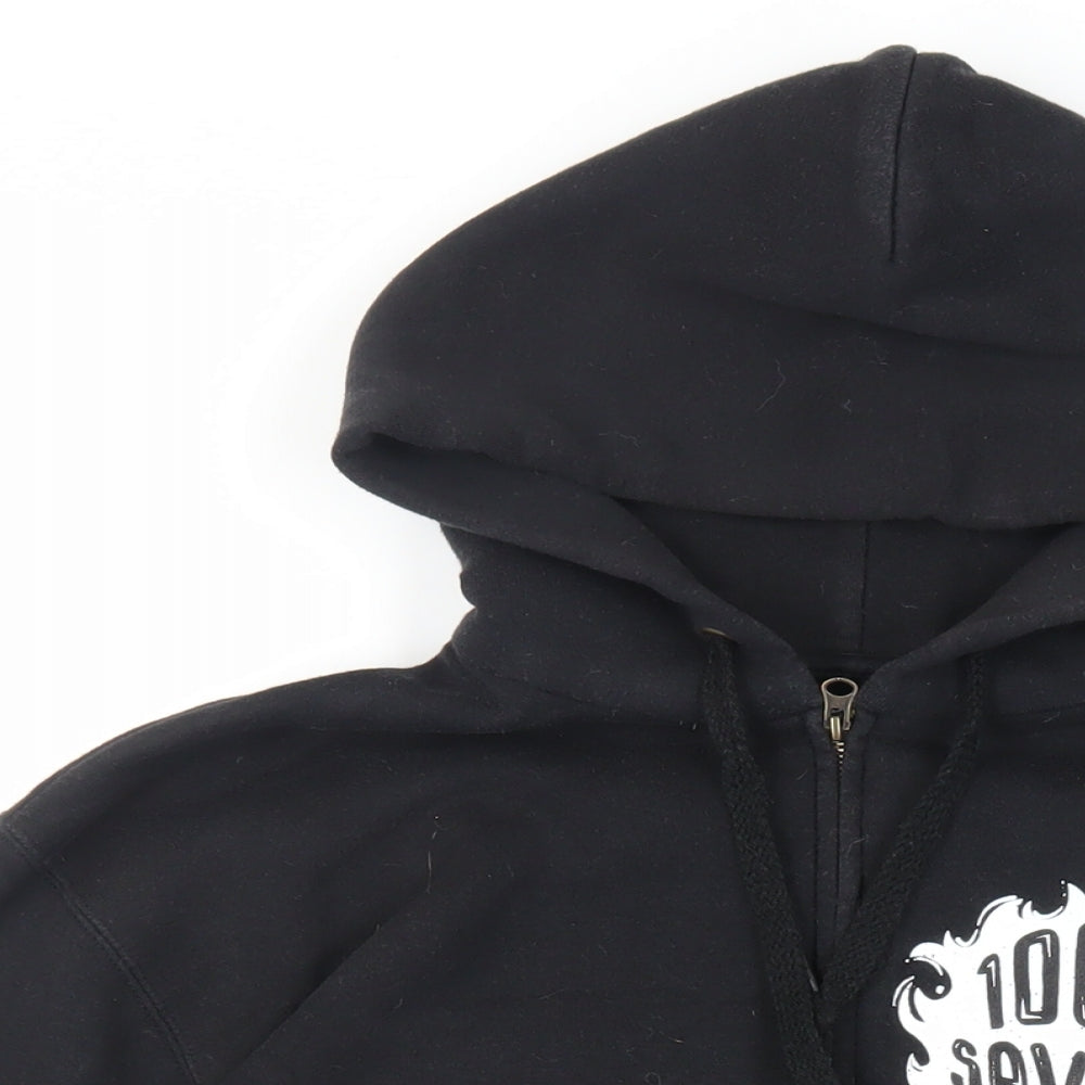 Disney Womens Black Cotton Full Zip Hoodie Size M Zip - The Lion King