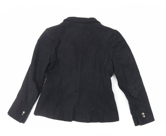 Marks and Spencer Womens Black Jacket Blazer Size 12 Button
