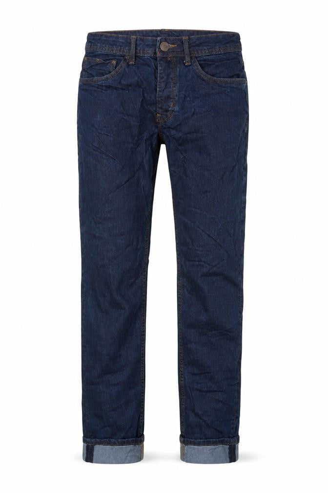 Denim & Co. Mens Blue Cotton Blend Straight Jeans Size 30 in L32 in Regular Button