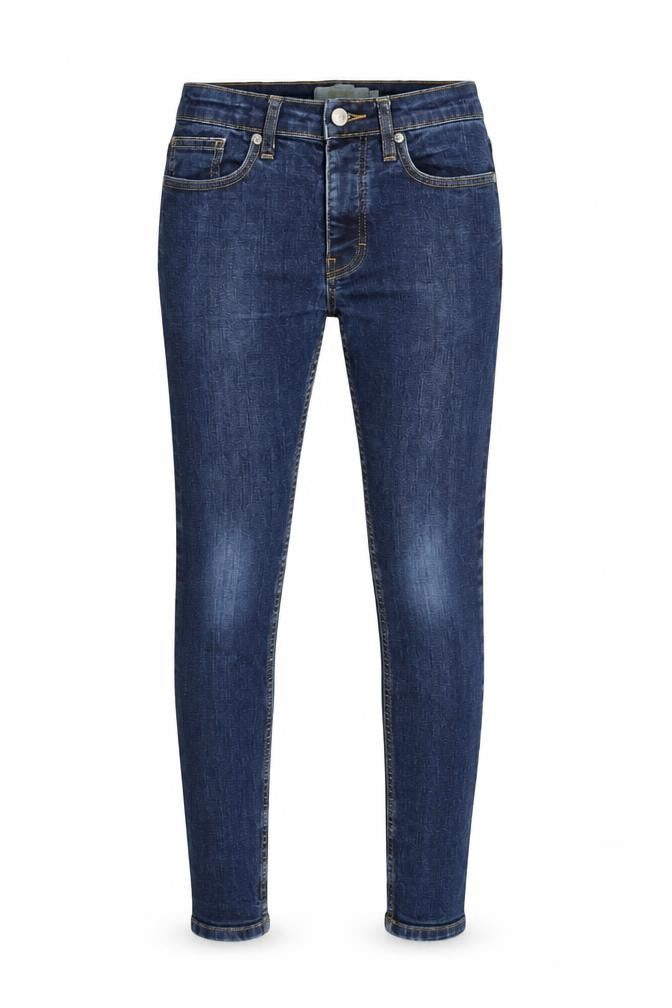 Topman Mens Blue Cotton Blend Skinny Jeans Size 26 in L28 in Regular Button