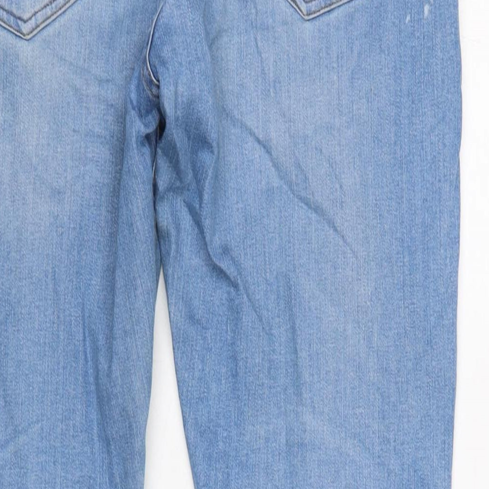 NEXT Mens Blue Cotton Blend Skinny Jeans Size 32 in L30 in Regular Zip