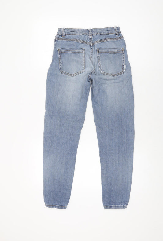 Crista Leonard Womens Blue Cotton Skinny Jeans Size 26 in L26 in Regular Zip