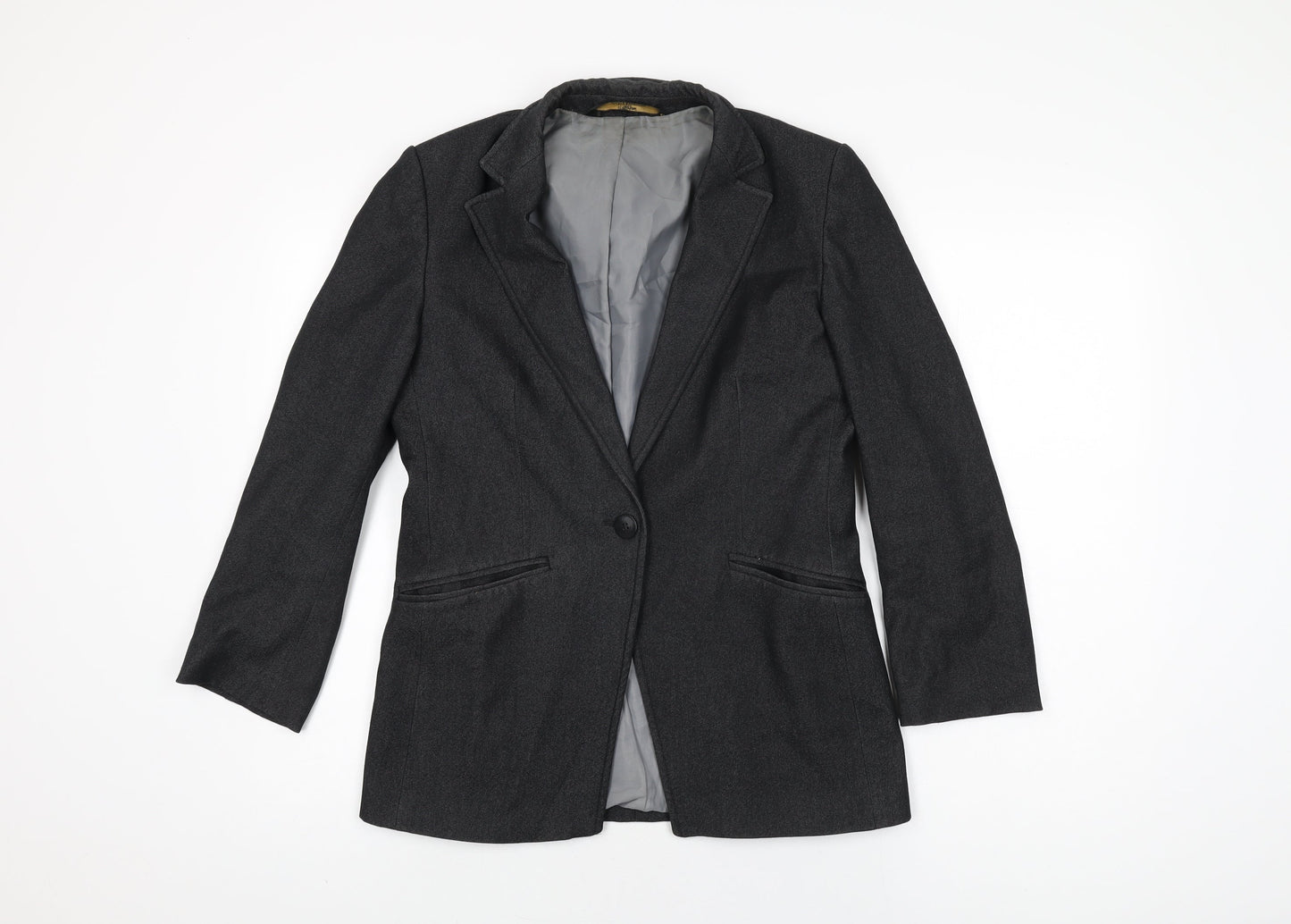 Marks and Spencer Womens Grey Jacket Blazer Size 8 Button