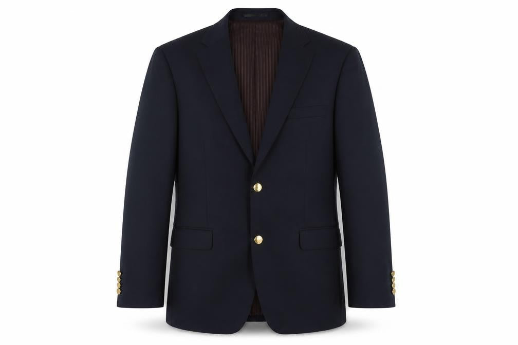 Greenwoods Mens Blue Wool Jacket Suit Jacket Size 38 Regular
